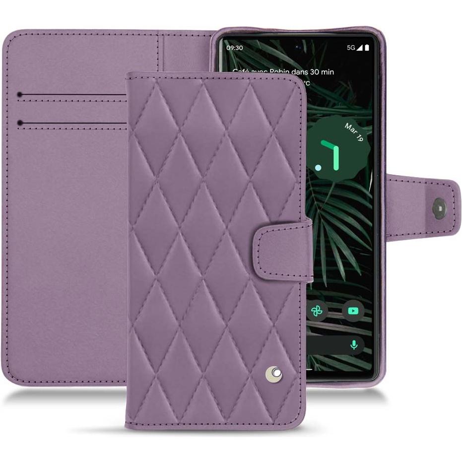 Noreve Lederschutzhülle Wallet (Google Pixel 6 Pro), Smartphone Hülle, Violett