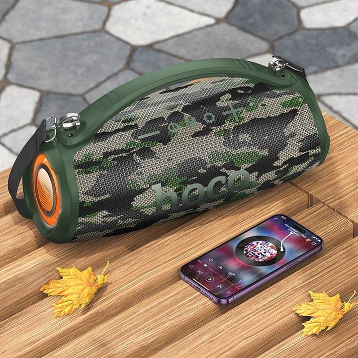 Actual product image Hoco Bluetooth speakers wireless speaker bluetooth HA4 camouflage green (4 h, Rechargeable battery operated)