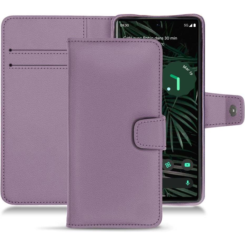 Noreve Lederschutzhülle Wallet (Google Pixel 6 Pro), Smartphone Hülle, Violett