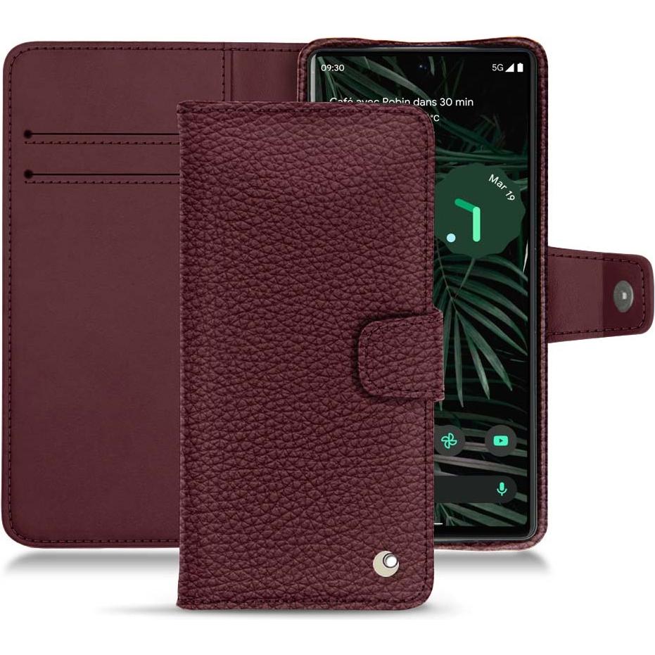 Noreve Lederschutzhülle Wallet (Google Pixel 6 Pro), Smartphone Hülle, Violett