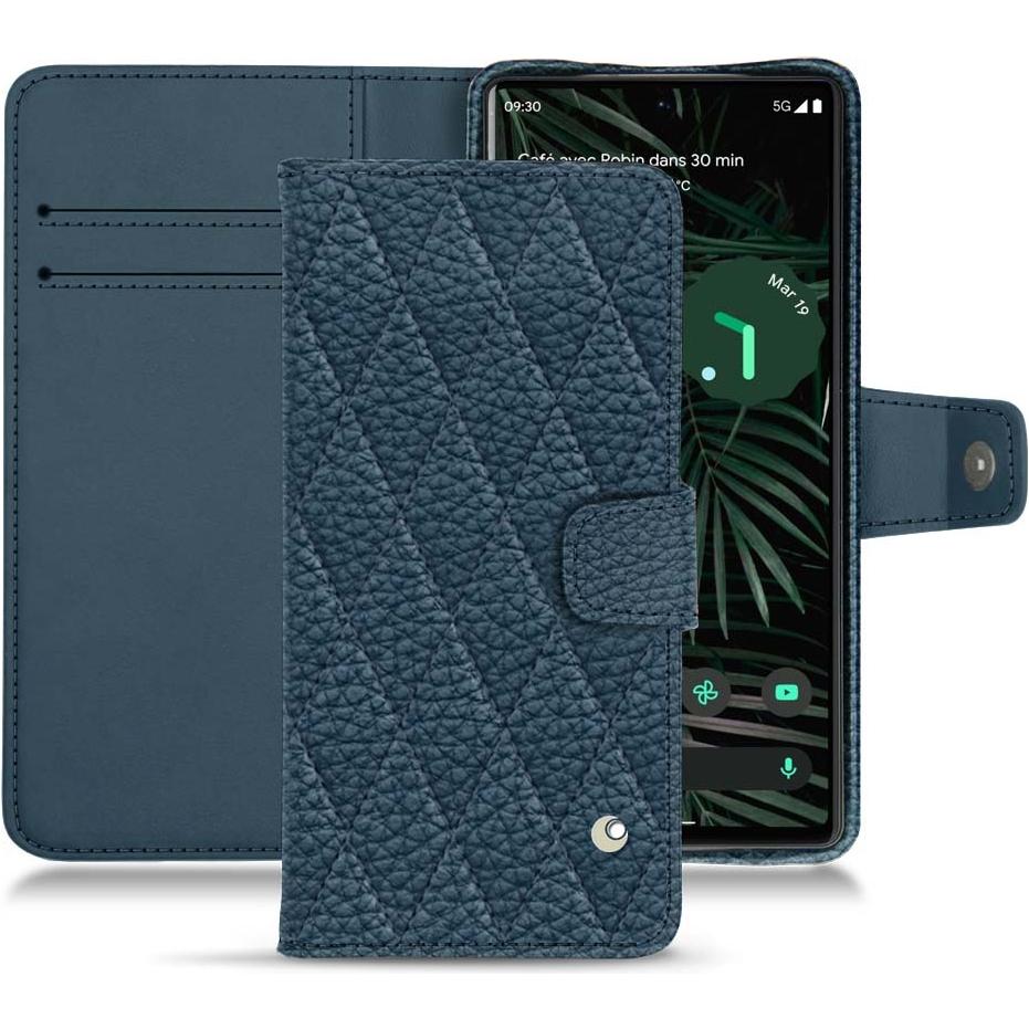 Thumbnail - Noreve Lederschutzhülle Wallet (Google Pixel 6 Pro), Smartphone Hülle, Blau