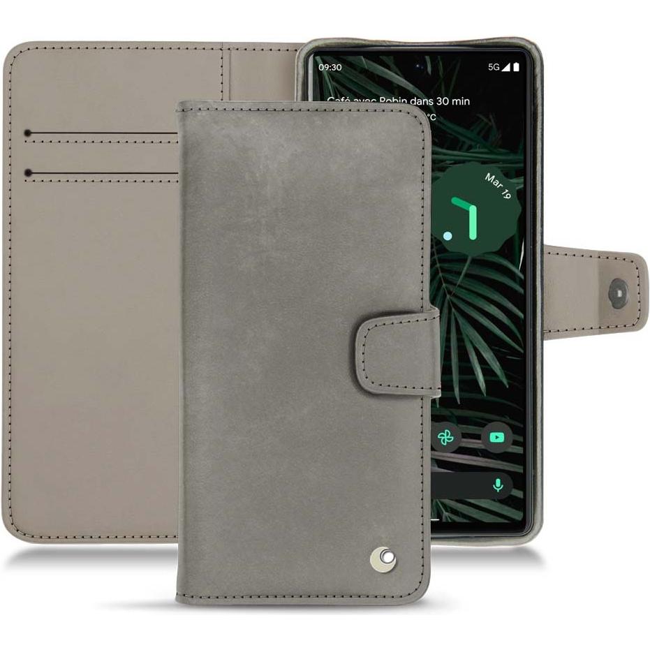 Thumbnail - Noreve Lederschutzhülle Wallet (Google Pixel 6 Pro), Smartphone Hülle, Grau