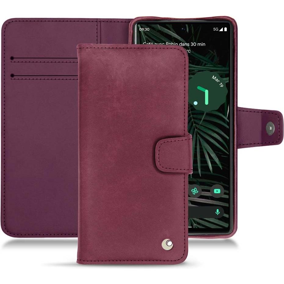 Noreve Lederschutzhülle Wallet (Google Pixel 6 Pro), Smartphone Hülle, Violett