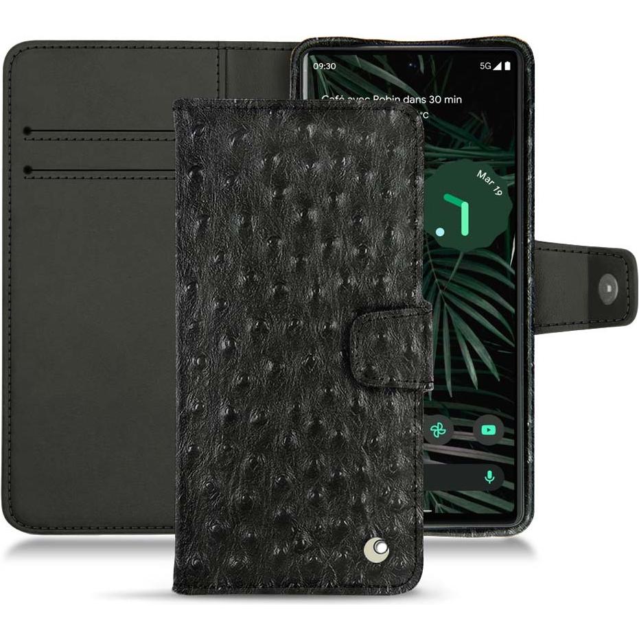 Noreve Lederschutzhülle Wallet (Google Pixel 6 Pro), Smartphone Hülle, Schwarz