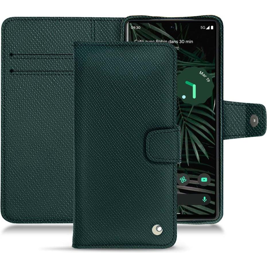 Noreve Lederschutzhülle Wallet (Google Pixel 6 Pro), Smartphone Hülle, Grün