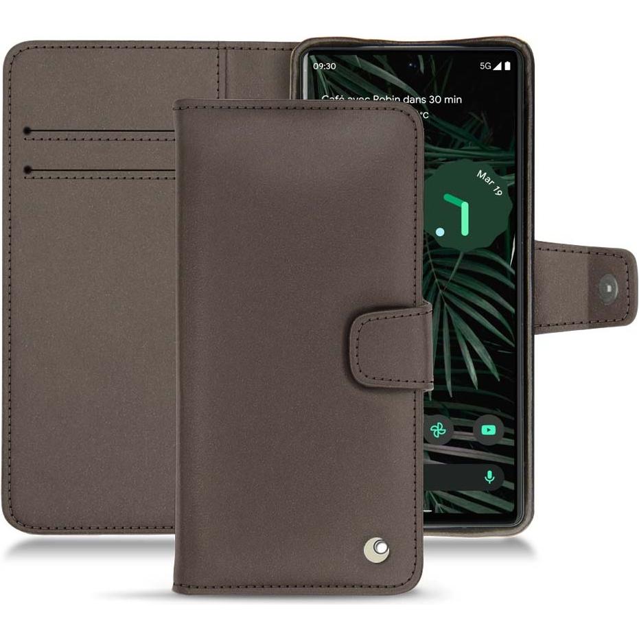 Thumbnail - Noreve Lederschutzhülle Wallet (Google Pixel 6 Pro), Smartphone Hülle, Grau