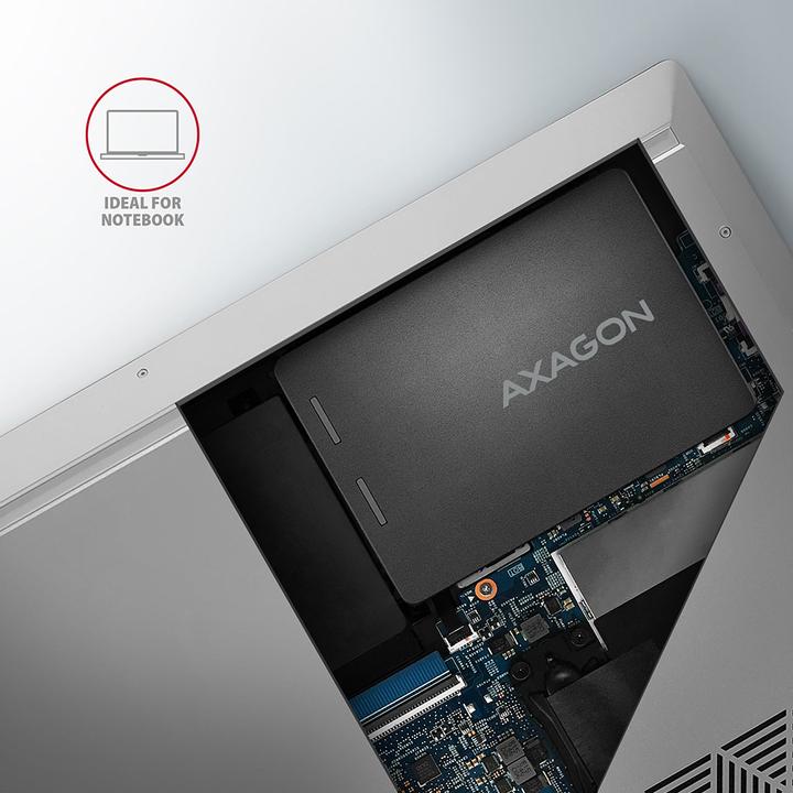 Produktbild Axagon RSS-M2SD Gehäuse für M.2-SATA-SSDs bis 2280 - Aluminium (2.5")