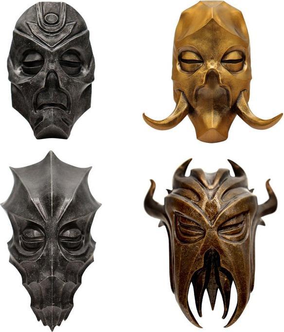 Fanattik ELDER SCROLLS V SKYRIM -Set 4 Masques de Prêtre Dragon Edition Limitée