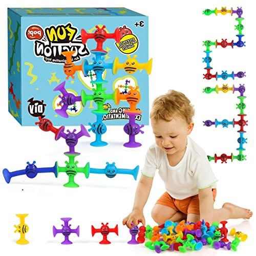 Actual product image Activity Board Suction cup toy baby, children bathtub toy, 40 pieces sensory toy silicone