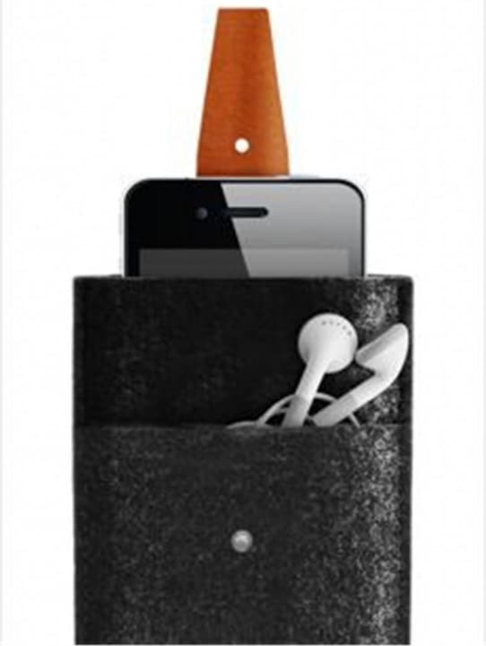 Produktbild Mujjo Wallet für iPhone 3G/3GS/4/4S Dunkelgrau/Braun (Apple iPhone 4, Apple iPhone 3GS, Apple iPhone 4s, Apple iPhone 3G)