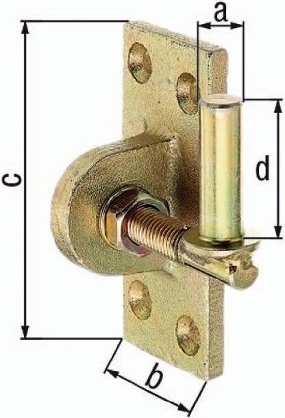 Immagine prodotto GAH Morsetto da avvitare su 16x45mm giallo galvanizzato regolabile di 20 mm (Bozzelli, 6 pz.)