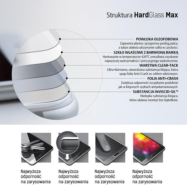 Produktbild 3MK HardGlass Max Displayschutz, Apple, iPhone 8, Tempered Glass, transparent/Weiss (1 Stück, Apple iPhone 8)