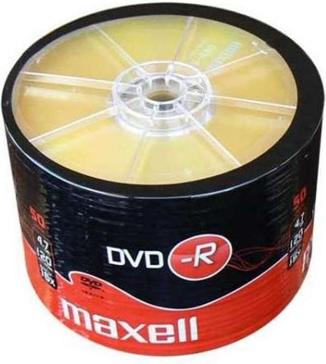 Actual product image Maxell DVD-R 4 7GB 50 szt w opakowaniu SHRINK. Prędkość zapisu 16X 120 min Przeznaczenie nagrywa (50 x)