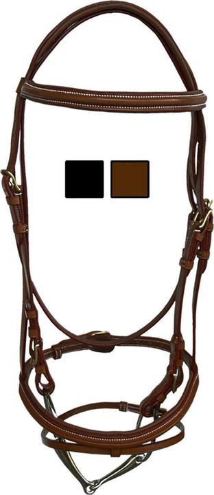 Image du produit Daslö Bridons pour cheval frontal matelassé boucles inox