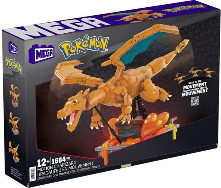 Produktbild MEGA Pokémon Motion Glurak bewegliches Bauset