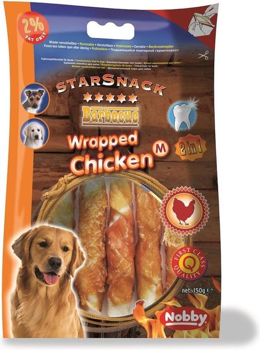 Actual product image Nobby StarSnack Barbecue Wrapped Chicken (Adult, 4 pcs., 300 g)