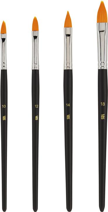 Produktbild VBS Katzenzungenpinsel "BASIC", 4er-Set (18 mm)