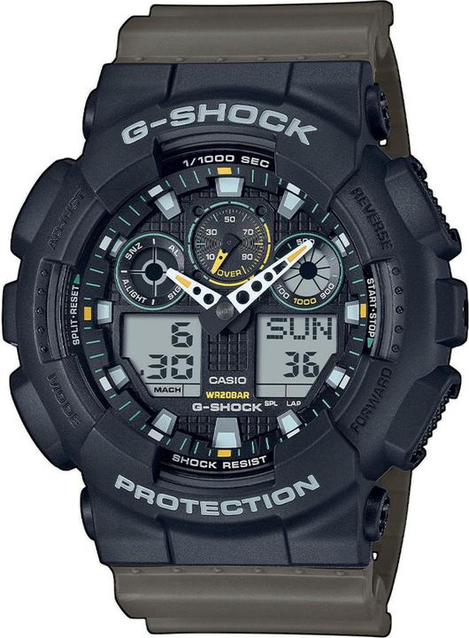 Produktbild Casio GA-100TU-1A3ER (Chronograph, Digitaluhr, 51 mm)
