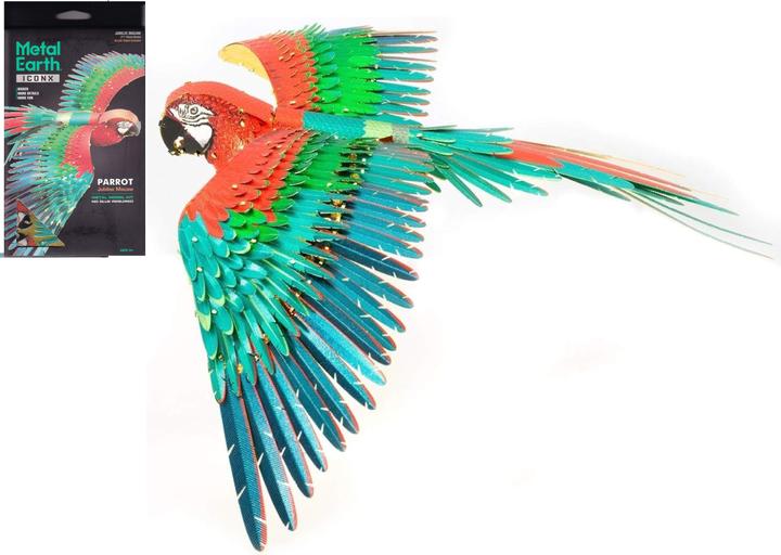 Actual product image Metal Earth ICONX Parrot