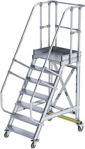 Image du produit Munk Escalier plate-forme mobile 60° Largeur de marche 800 mm 7 marches (Échelle à plate-forme, 80 cm)