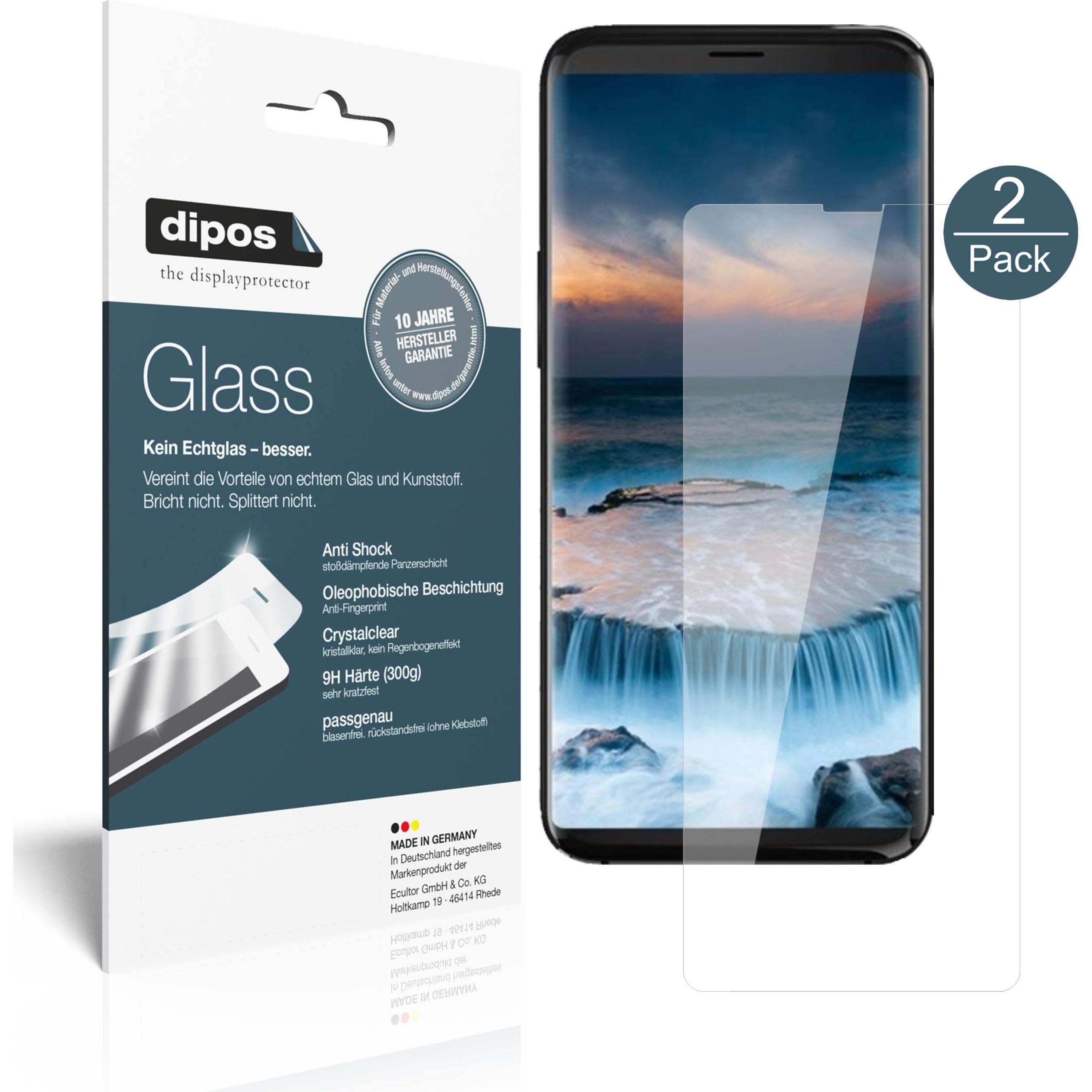 Dipos Displayschutz Anti-Shock (2 Stück, Uhans i8 Pro), Smartphone Schutzfolie, Transparent