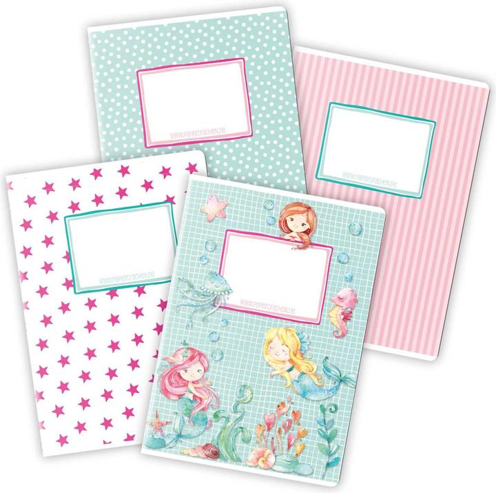 Immagine prodotto Papierdrachen Set di 4 quaderni DIN A5 - Sirena (VE 4)