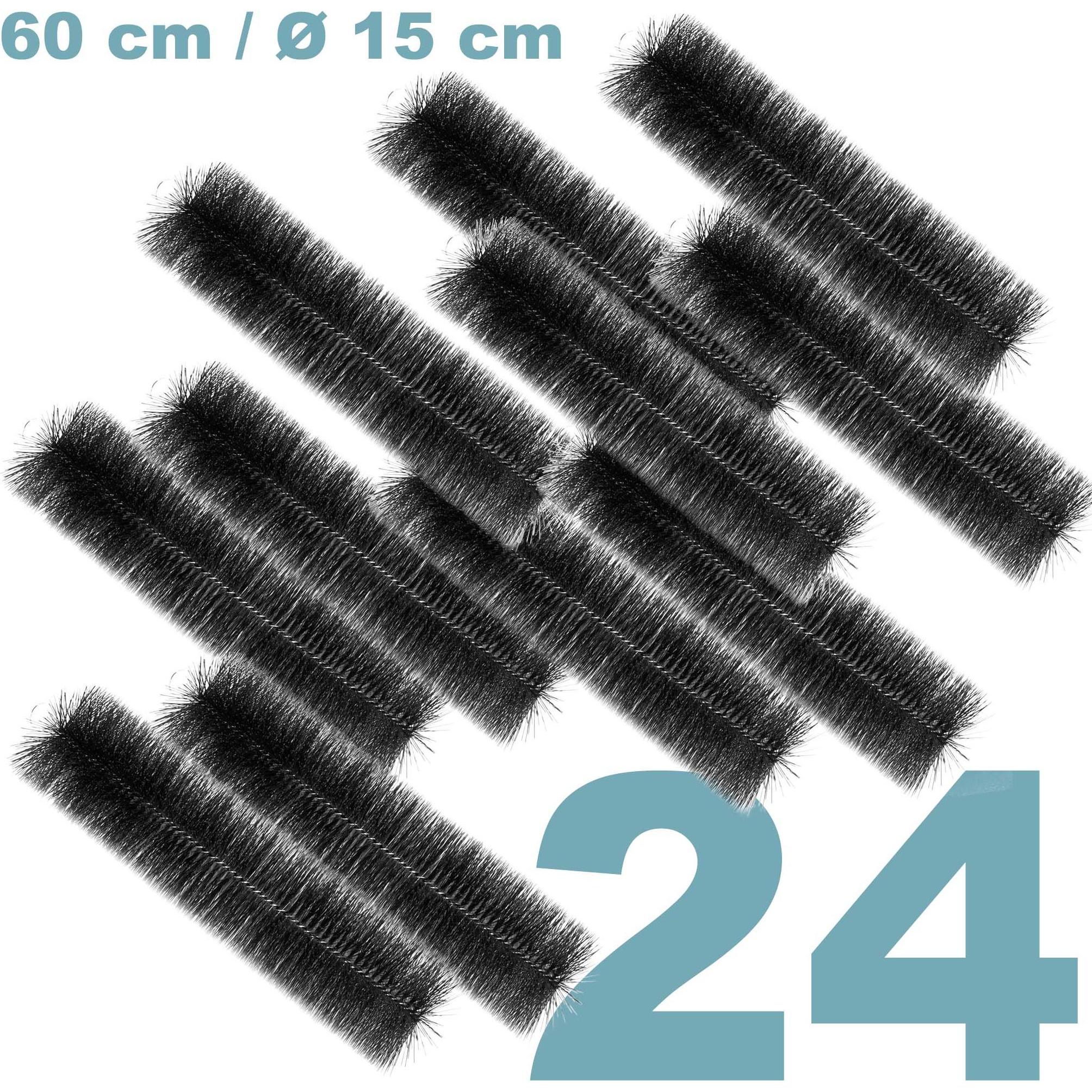 Thumbnail - Wiltec, Brunnen + Gartenteich, Black Brush Teichbürste Set 24 Filterbürsten 60x15cm Gartenteich Koiteich