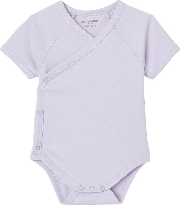 Produktbild Vertbaudet Bio-Kollektion: 5er-Pack Baby Wickelbodys mit kurzen Ärmeln (56)