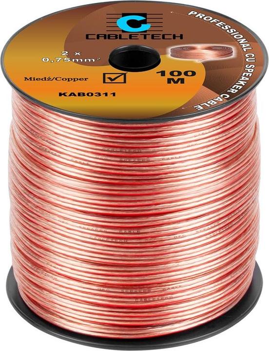Produktbild Cabletech Lautsprecherkabel 0,75 mm 100 m (0.13 m)
