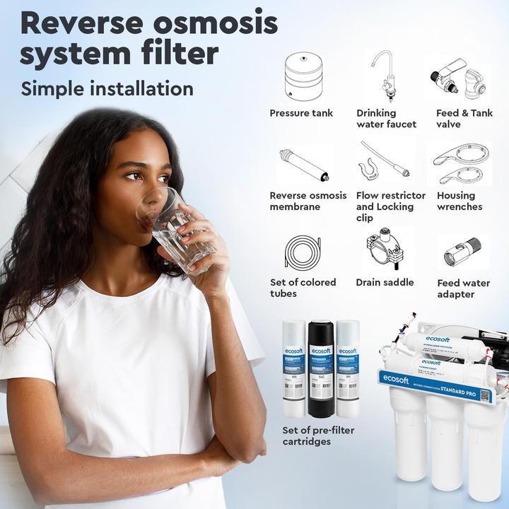 Produktbild Ecosoft Standard PRO Filtersystem mit Umkehrosmose, integrierter Pumpe und einfacher Installation