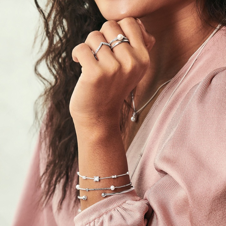 Produktbild Thomas Sabo Armband mit Weissen Steinen Silber (19 cm, 925 Sterlingsilber)