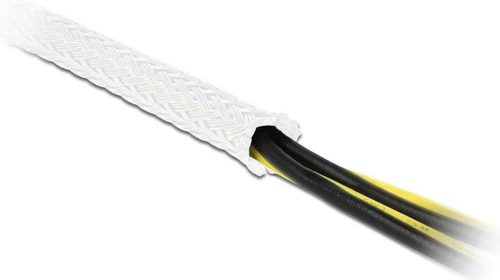 Actual product image Delock Braided hose stretchable 10 m x 12 mm white (Cable conduit, 1000 cm)