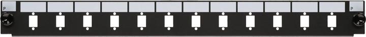 Danicom Frontplatte LC/SC 12-Port schwarz Duplex/Simplex, geeignet für universelle Glasfaserablage