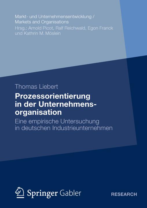 Actual product image Prozessorientierung in der Unternehmensorganisation (German, Thomas Liebert, 2012)