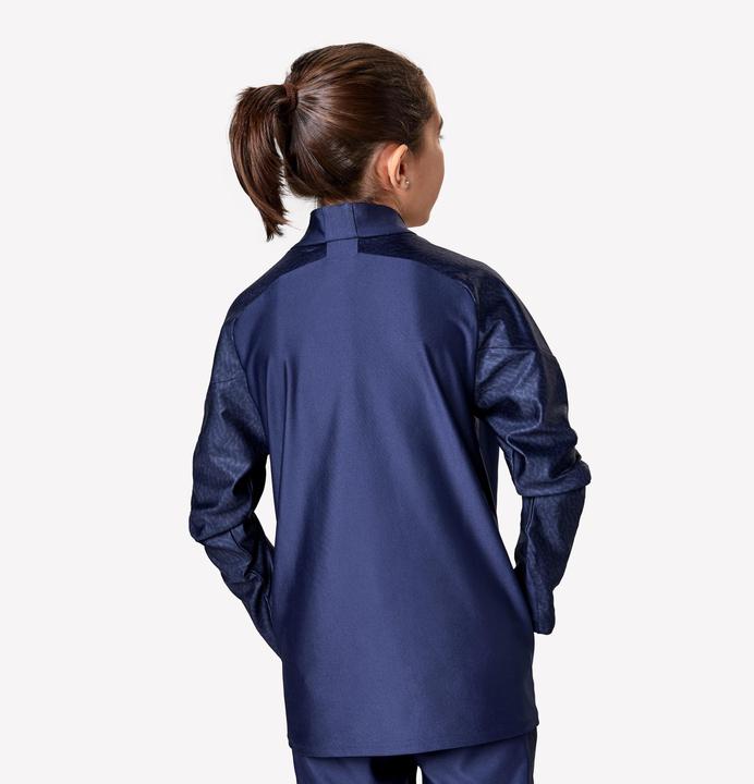 Image du produit Kipsta Sweat de football enfant 1/2 zip Viralto JR Roarr Marine et Rouge (122)