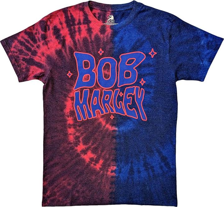 Immagine prodotto Bob Marley Trippy Maglietta Testo Tie Dye Adulto Unisex (L)