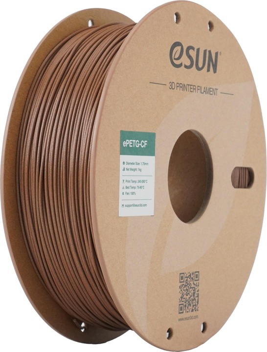 Produktbild eSUN ePETG-CF Carbon Antik Messing Filament 1.75mm 1Kg (PETG, 1.75 mm, 1000 g, Braun)