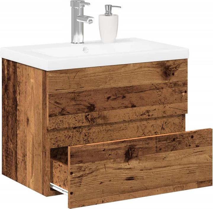 vidaXL Vanity unit Wall-mounted vanity unit Bathroom cabinet with built-in basin