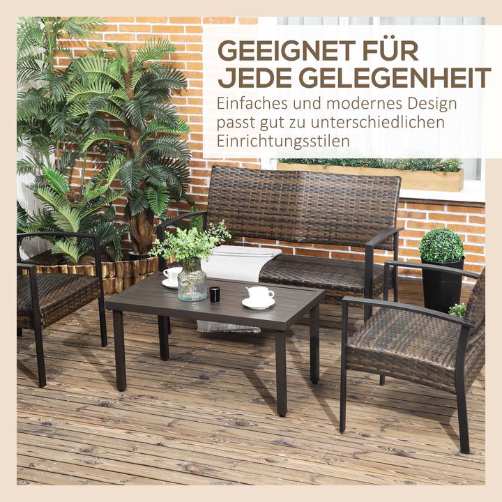 Image du produit Outsunny Table d'appoint d'extérieur avec cadre en acier