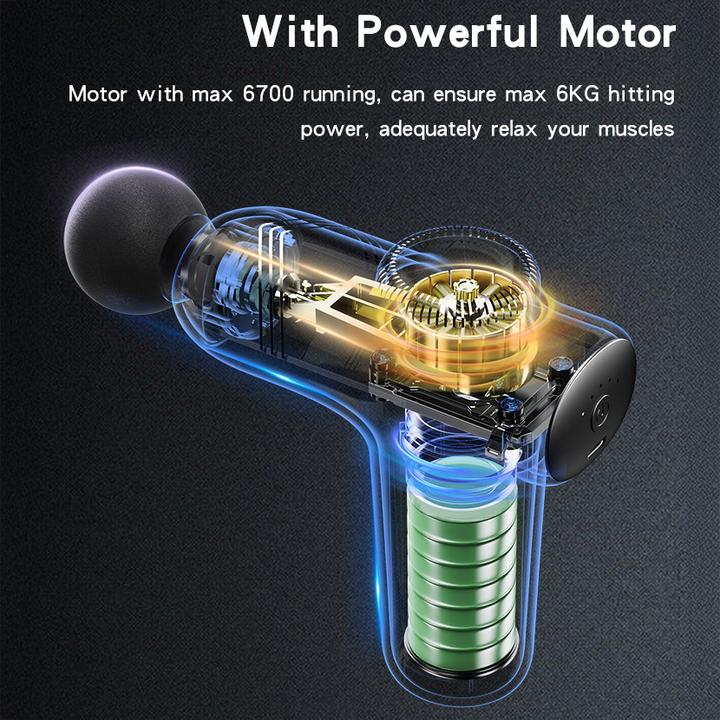 Actual product image Yesido - Massage Gun (MG01) - Low Noise, Type-C - Black (5 Steps, 180 min)