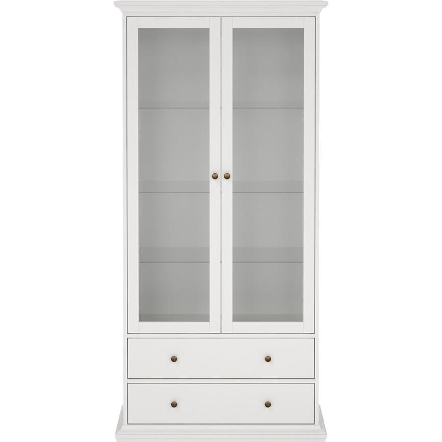 Thumbnail - Ebuy24, Vitrine + Buffetschrank, Paris VitrineWeiss (201 x 96 x 42 cm)