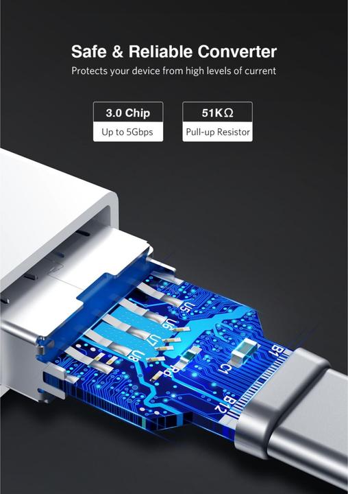 Productafbeelding Ugreen Stopcontactadapter (USB-A, USB Type-C)