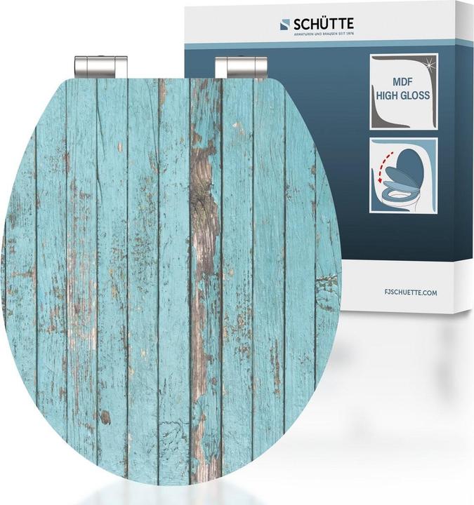 Immagine prodotto Schütte Sedile WC in legno MDF Sedile WC BLUE WOOD meccanismo soft-close 80536 look legno
