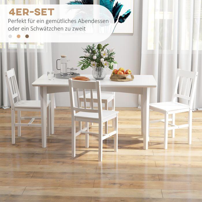 Actual product image Swisshandel24 Dining chair set of 4, pine, white