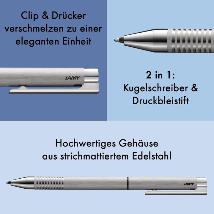 Produktbild Lamy Multifunktionsschreiber logo twin pen 606 (Silber, 1x)