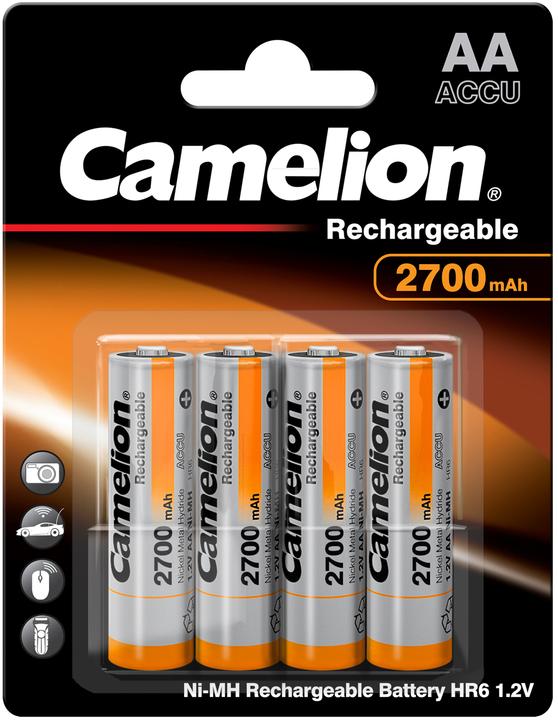 Produktbild Camelion NH-AA2300BP4 - Wiederaufladbarer Akku - Nickel-Metallhydrid (NiMH) - 1,2 V - 4 S (4 Stk., AA, 2300 mAh, Akku)