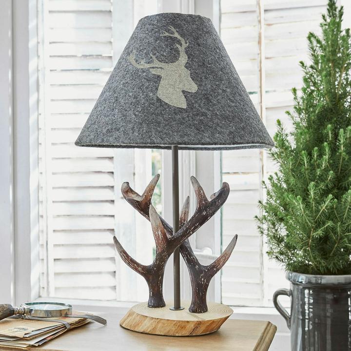 Produktbild Loberon Tischlampe Lodge grau/braun (E27)
