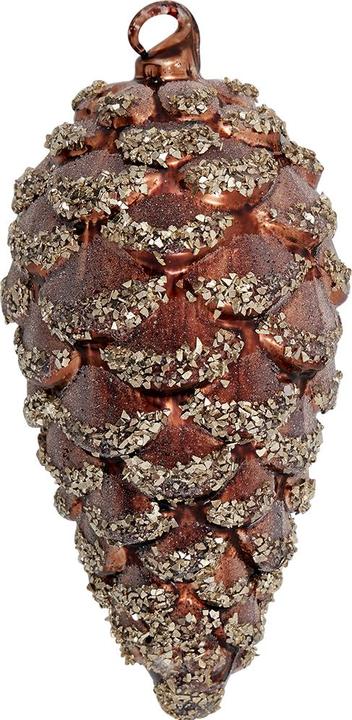Produktbild Greengate Weihnachtszapfen brown glitter xlarge 15cm (1 x)
