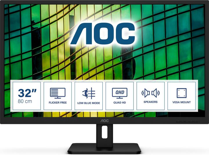 AOC Q32E2N 80 cm 31,5 pouces Moniteur LCD HDMI DisplayPort (2560 x 1440 pixels, 31.50")