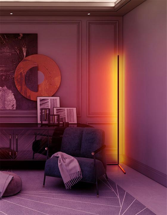 Produktbild Mozo Corner toršeras LC-RGB LED baltas (65 lm)